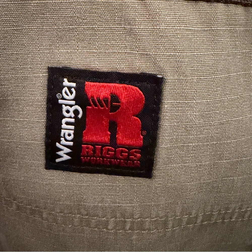 Wrangler Riggs Workwear Flannel Lined Cargo Pants Men’s 36x34 Khakis - Picture 3 of 7